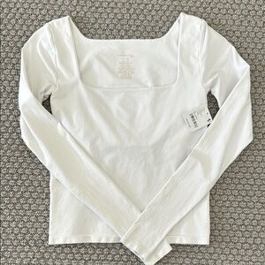 BNWT Free People Women's White Long Sleeve Top